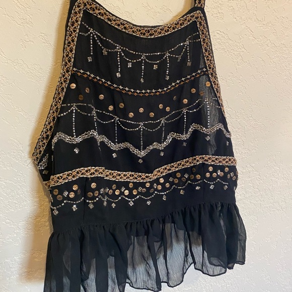 Free People intricate beaded top - Picture 2 of 11